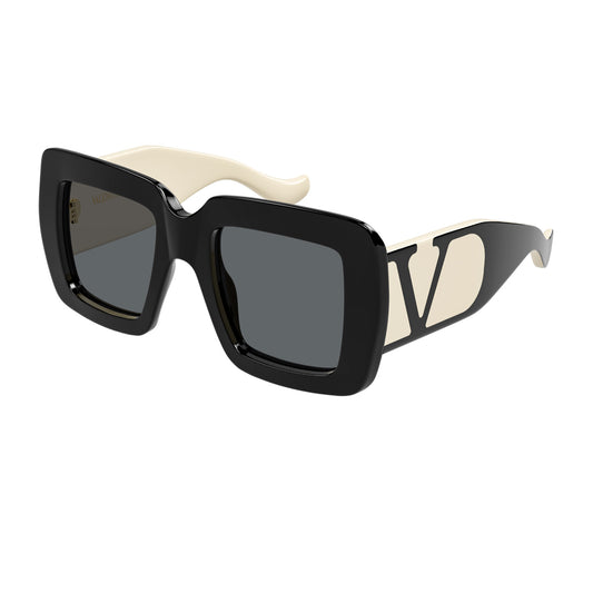 Valentino VG0056S Linea V Logo 001 Black Ivory Grey